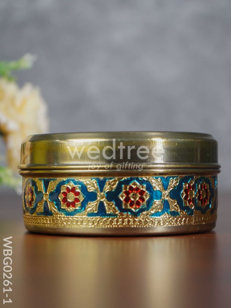 Meenakari Poori Box - 4 inch - WBG0261