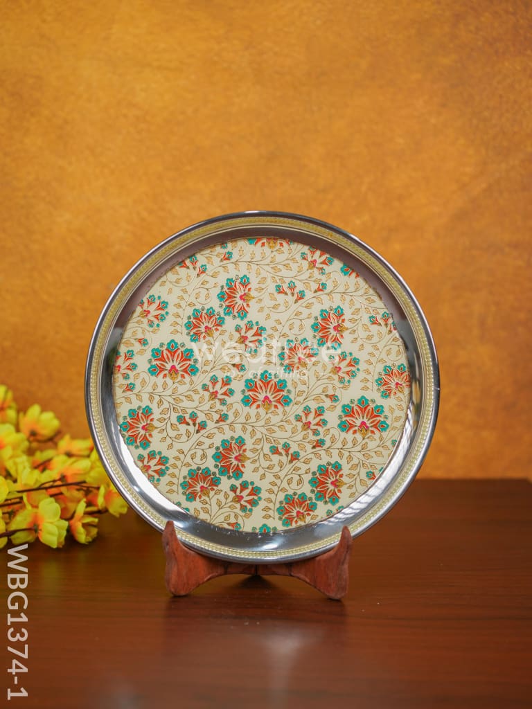 Meenakari Round Plate - 10 inch - WBG1374