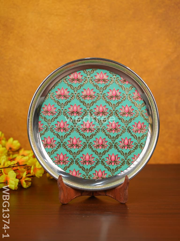 Meenakari Round Plate - 10 inch - WBG1374