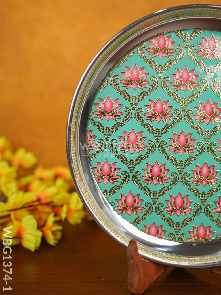 Meenakari Round Plate - 10 inch - WBG1374