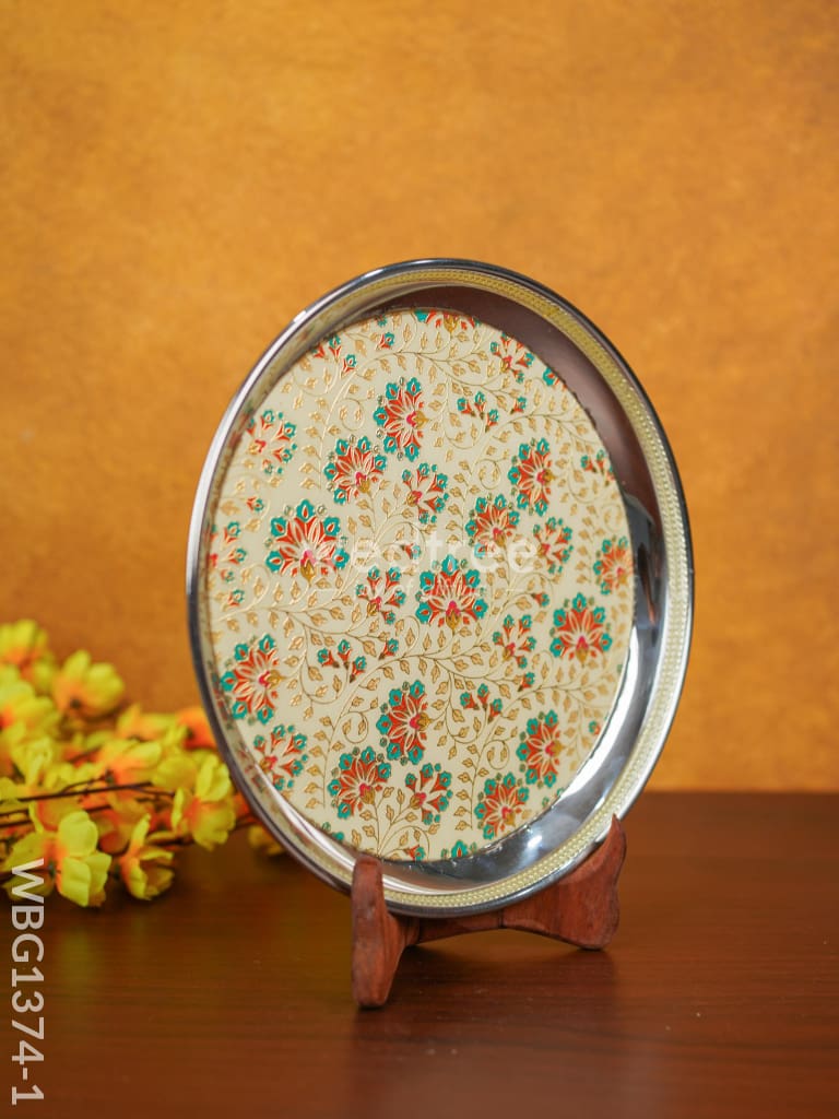Meenakari Round Plate - 10 inch - WBG1374