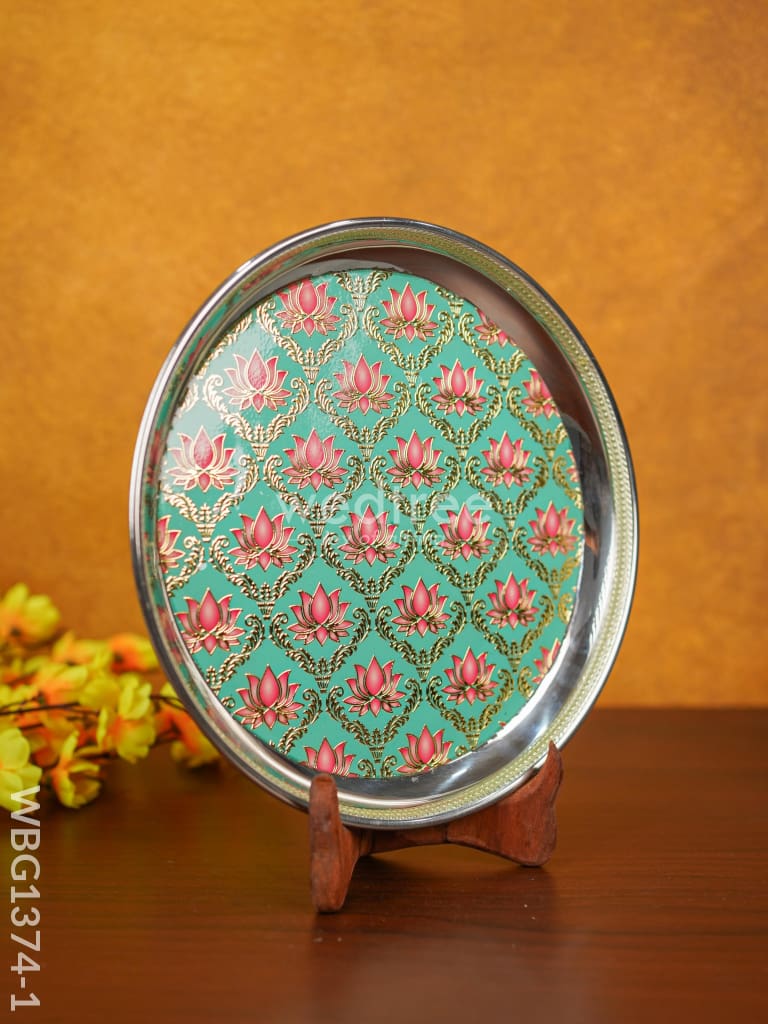 Meenakari Round Plate - 10 inch - WBG1374