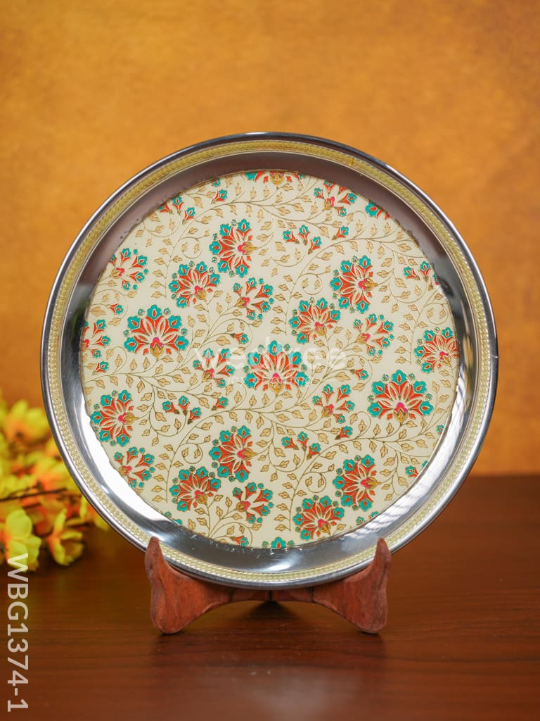 Meenakari Round Plate - 10 inch - WBG1374