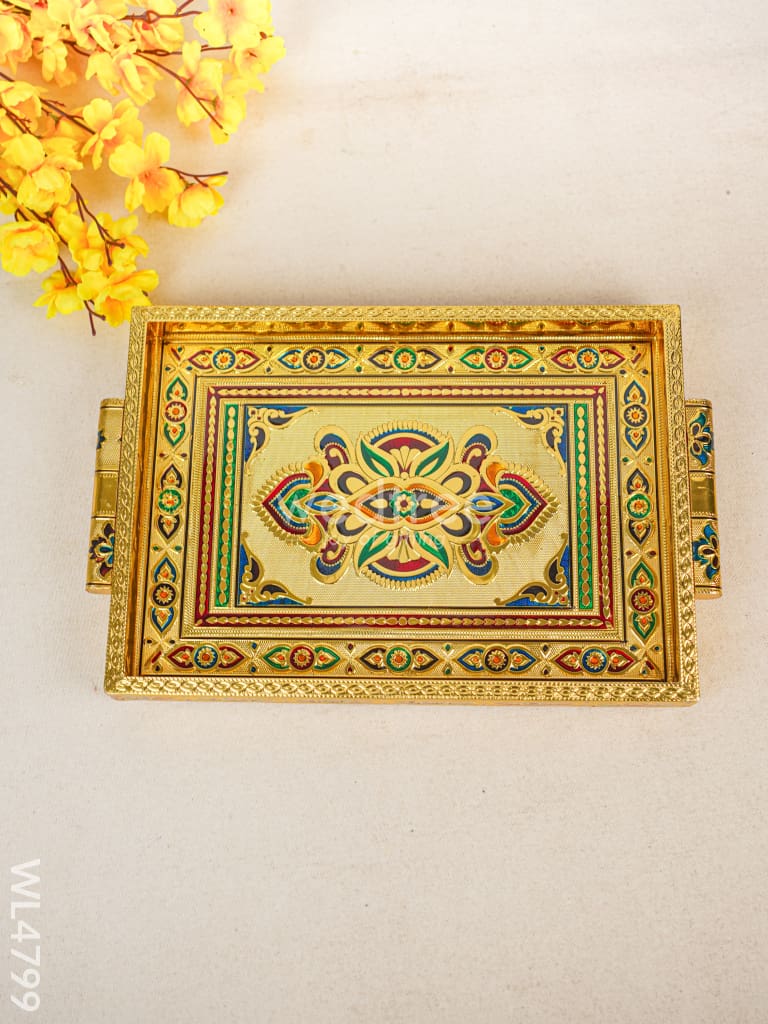 Meenakari Tray - 10 inch - WL4799