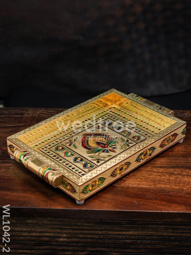Meenakari Tray - 10X7 Inches - - WL1042