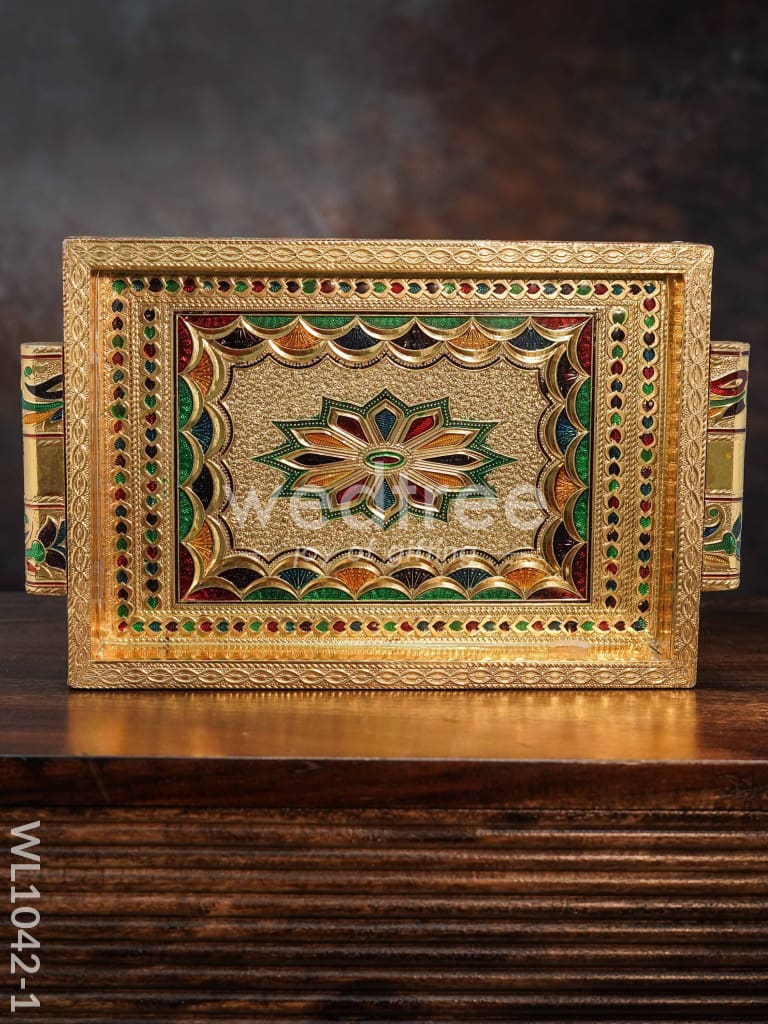 Meenakari Tray - 10X7 Inches - - WL1042