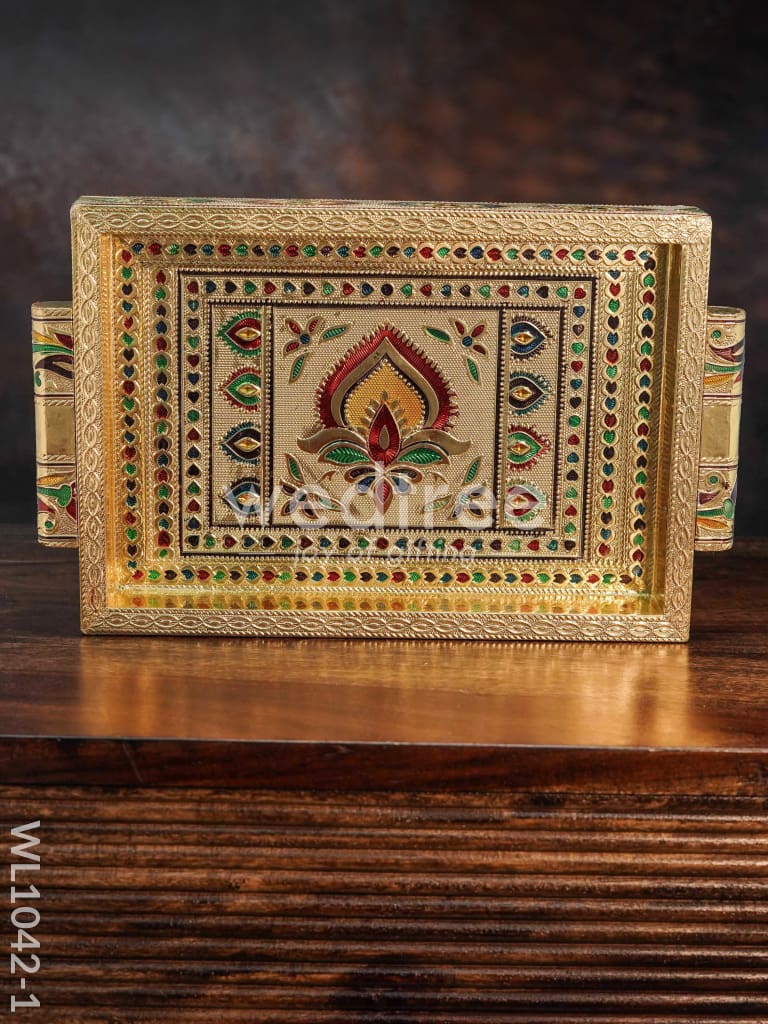 Meenakari Tray - 10X7 Inches - - WL1042