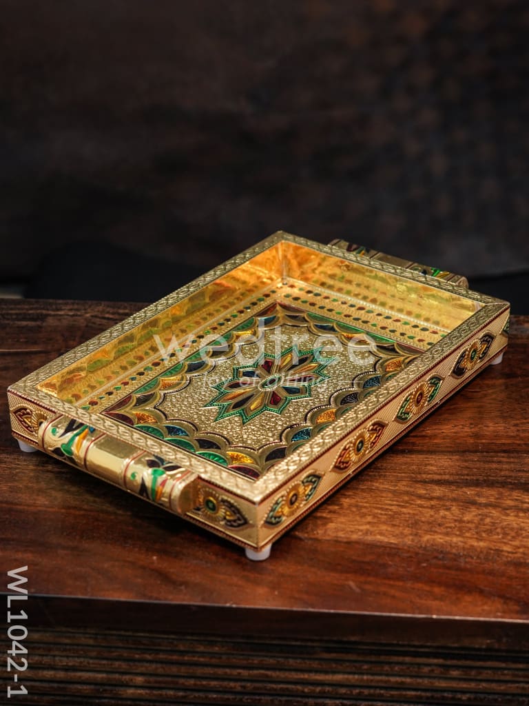 Meenakari Tray - 10X7 Inches - - WL1042