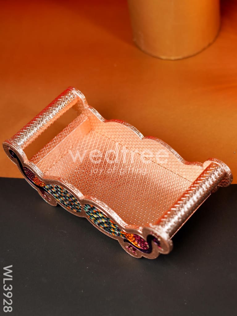 Meenakari Tray with Set of 2 Glass - WL3928