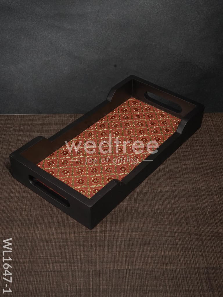 Meenakari Wooden - Rectange Tray (12x6) - WL1647