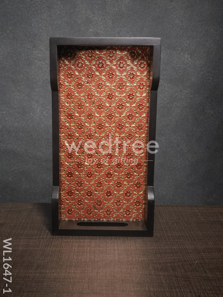 Meenakari Wooden - Rectange Tray (12x6) - WL1647