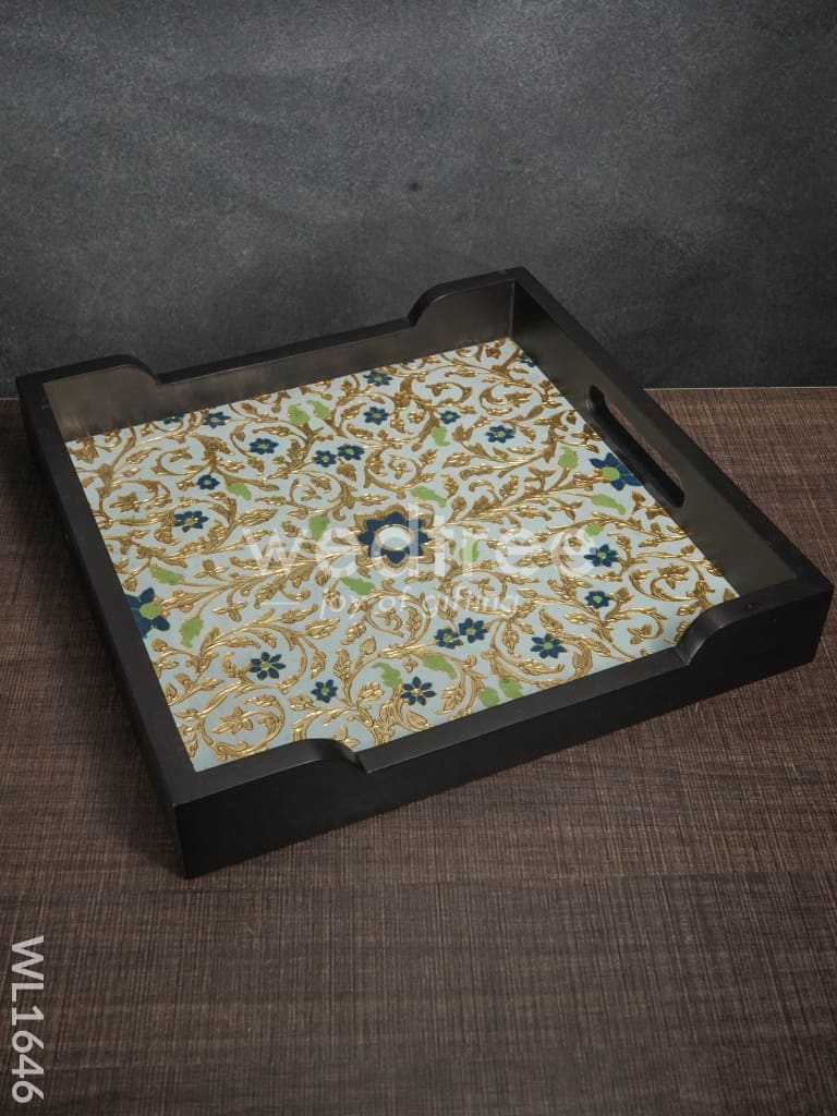 Meenakari Wooden - Square Tray (12x12) - WL1646