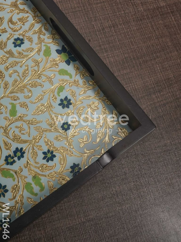 Meenakari Wooden - Square Tray (12x12) - WL1646
