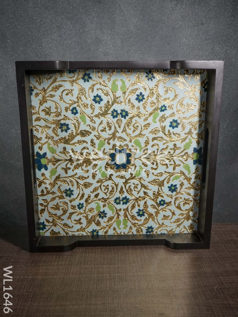 Meenakari Wooden - Square Tray (12x12) - WL1646