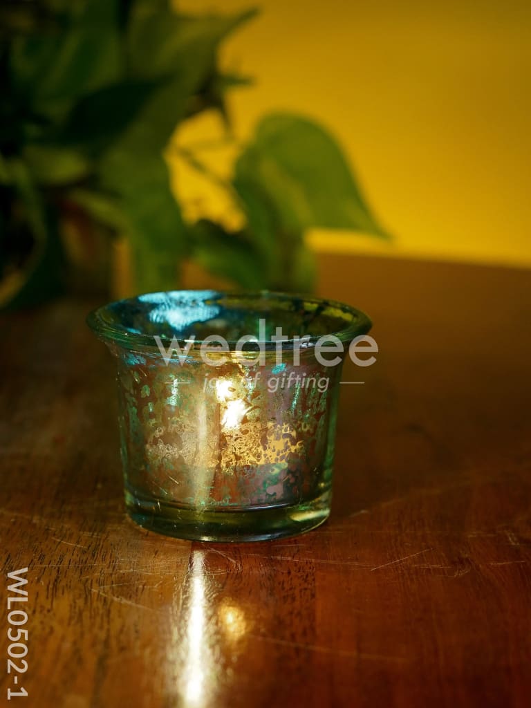 Mercury Glass T light holder 2.5 Inch - Set of 4 - WL0502