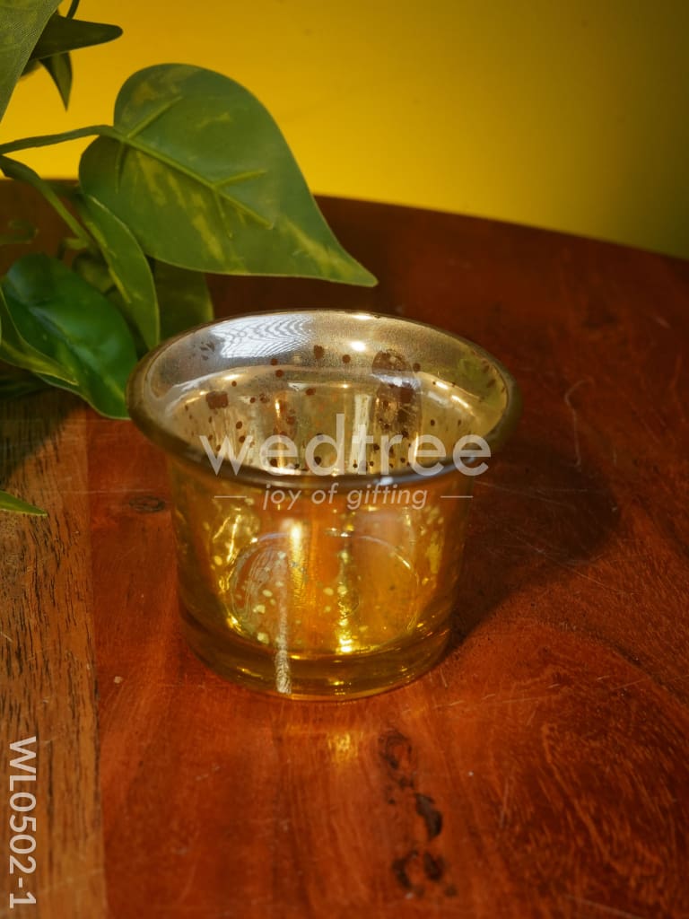 Mercury Glass T light holder 2.5 Inch - Set of 4 - WL0502