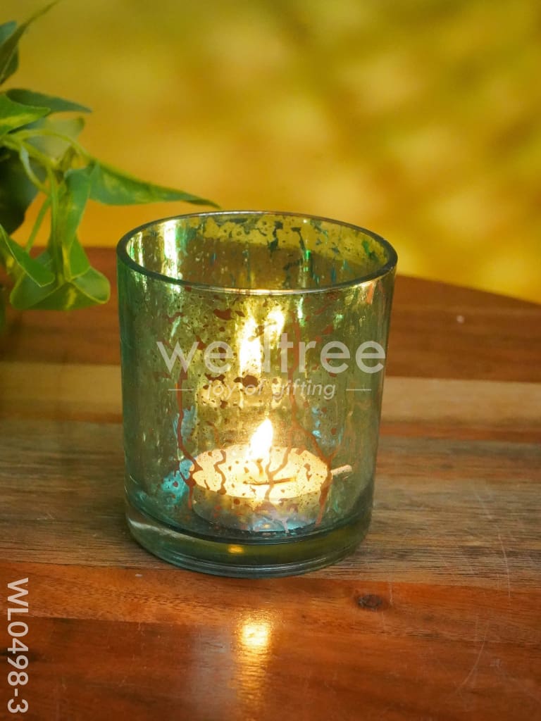 Mercury glass T-light holder 3 Inches - Set of 4