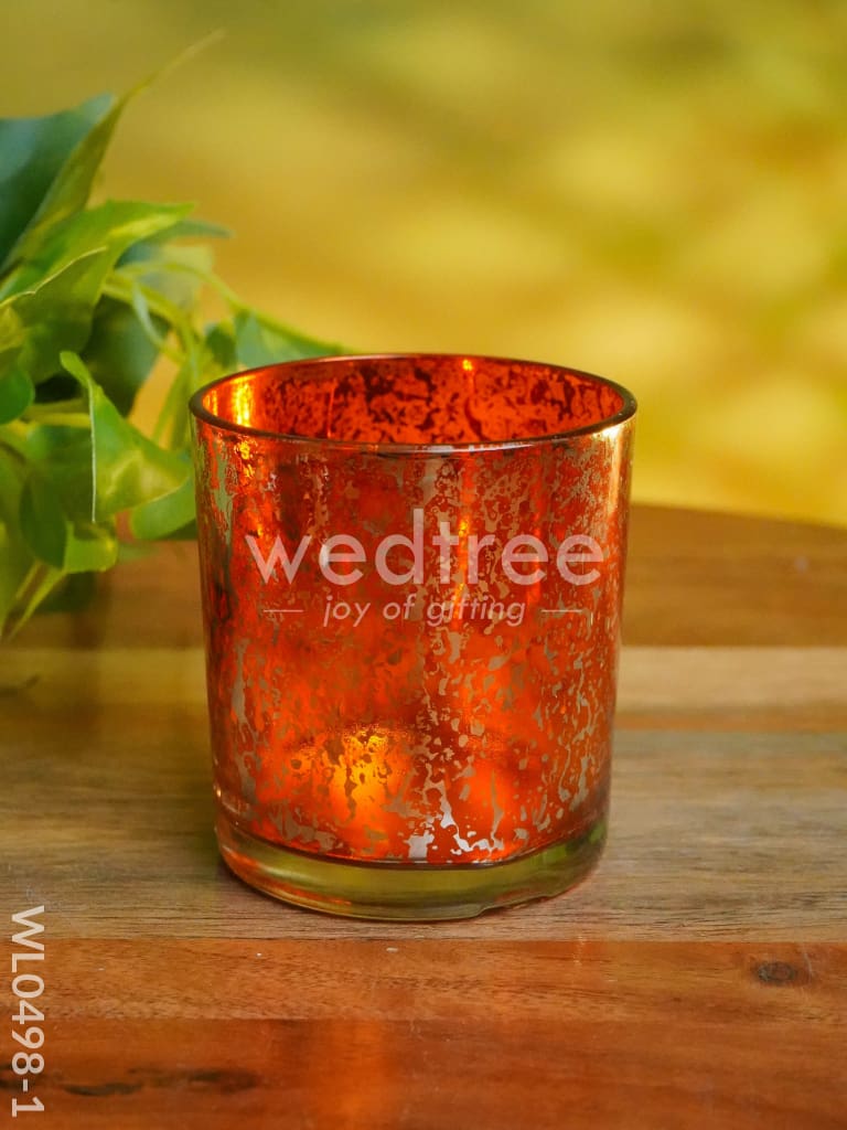 Mercury glass T-light holder 3 Inches - Set of 4
