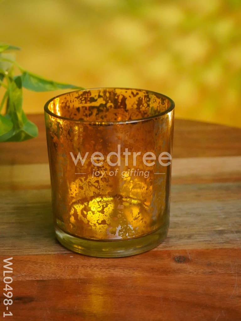 Mercury glass T-light holder 3 Inches - Set of 4