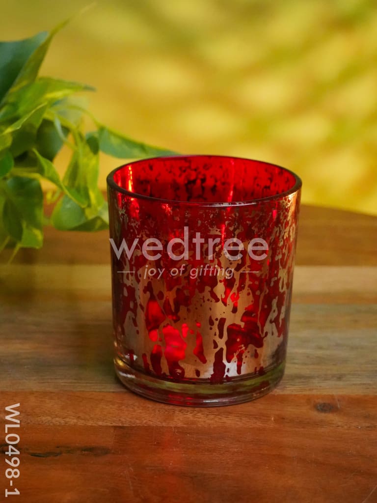 Mercury glass T-light holder 3 Inches - Set of 4