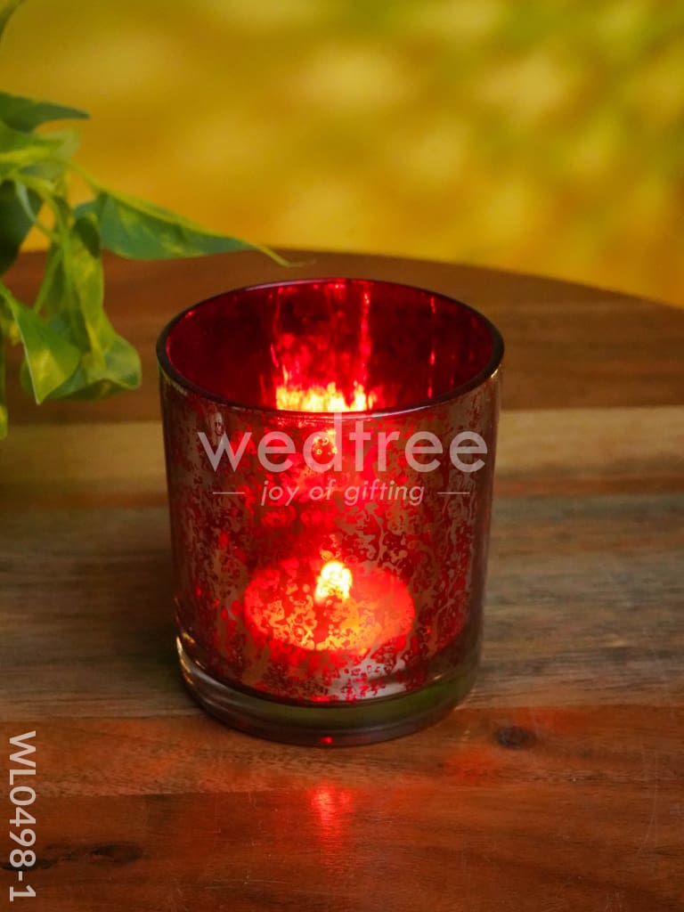 Mercury glass T-light holder 3 Inches - Set of 4