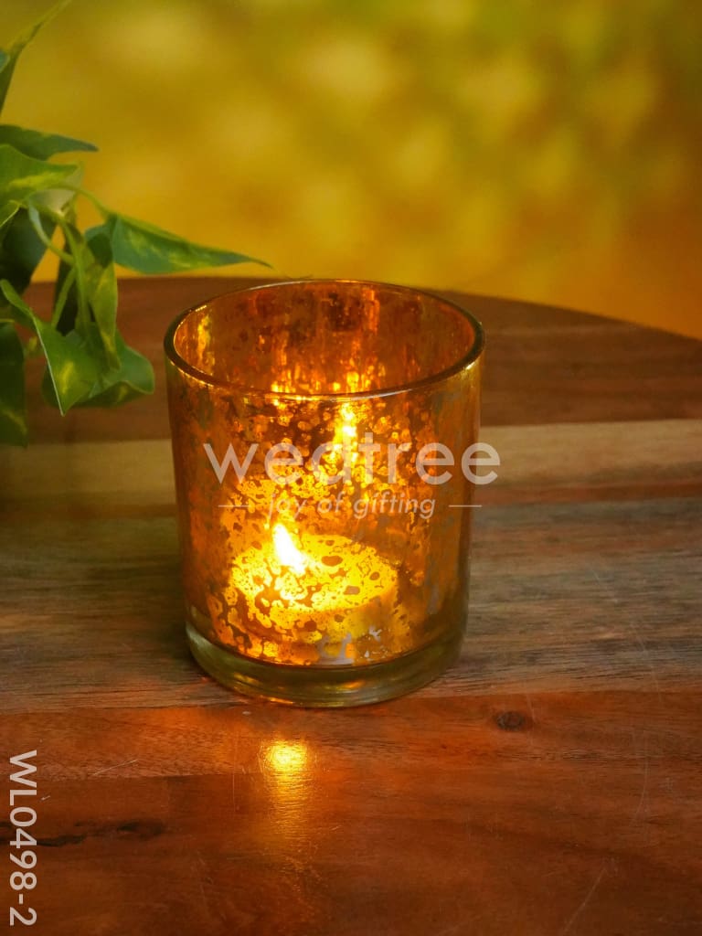 Mercury glass T-light holder 3 Inches - Set of 4