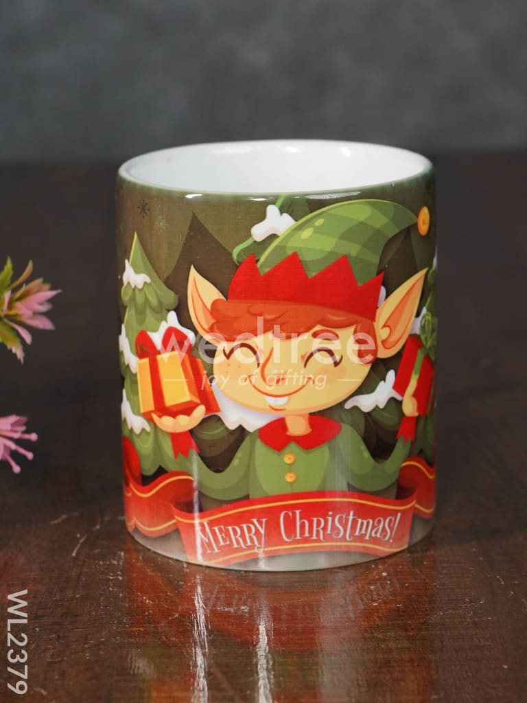 Merry Christmas Printed White Mug - WL2379