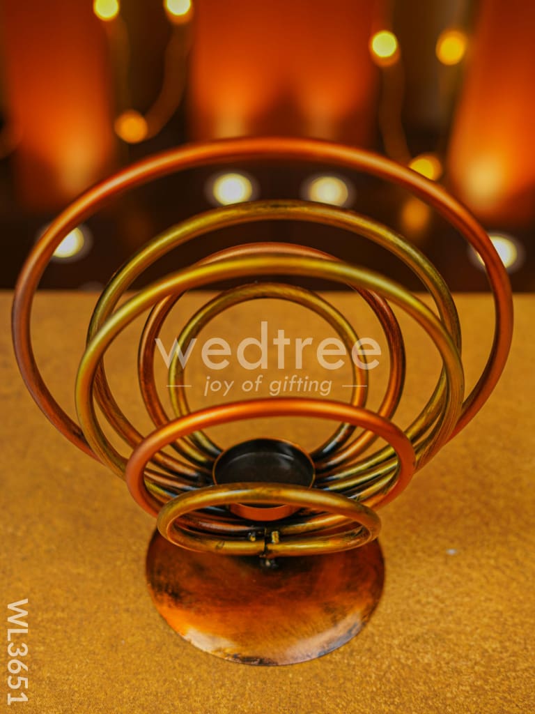 Metal 7 Ring Candle Holder - WL3651