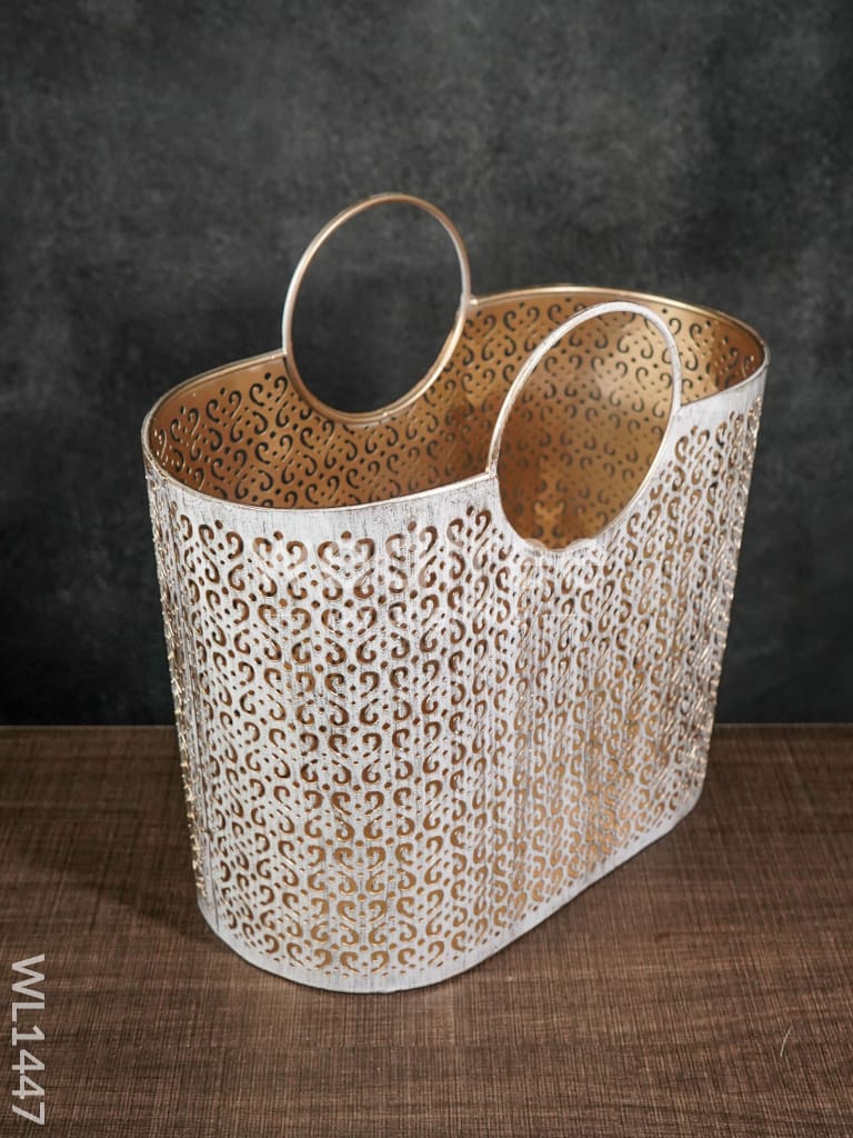 Metal Décor Basket - Large - WL1447