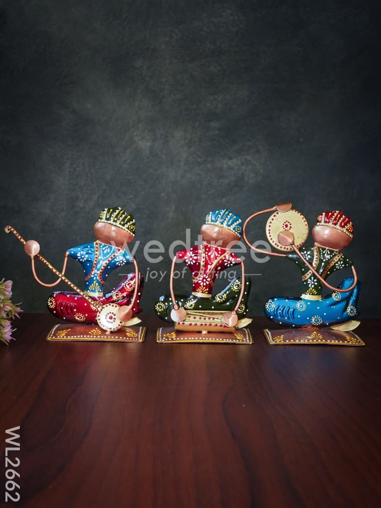 Metal Decor Showpiece - Musicians - Set of 3 - WL2662