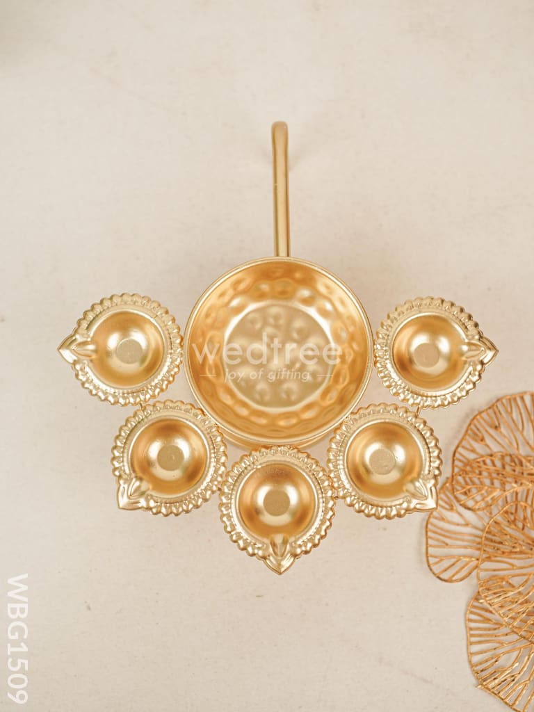 Metal Decor Urli Diya - WBG1509