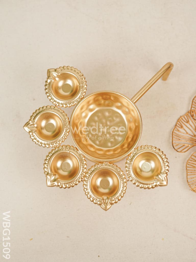 Metal Decor Urli Diya - WBG1509