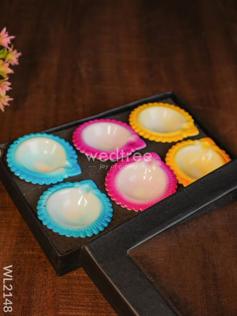 Metal diya ( Set of 6 ) - WL2148