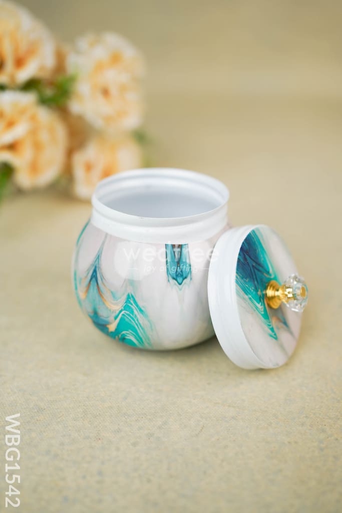 Metal Dry Fruit Jar with Lid - WBG1542