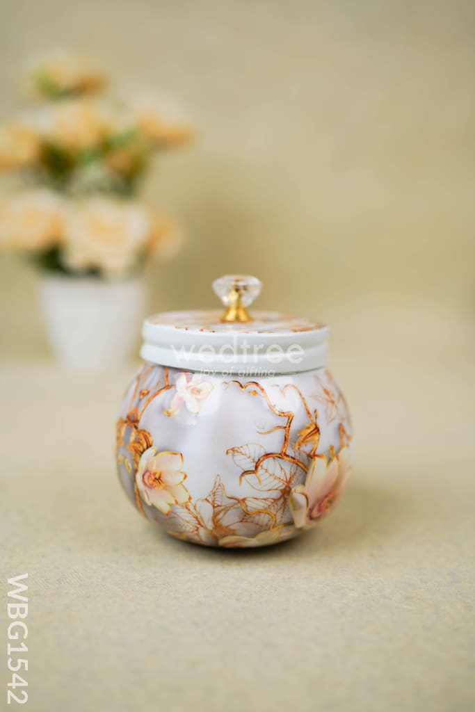 Metal Dry Fruit Jar with Lid - WBG1542