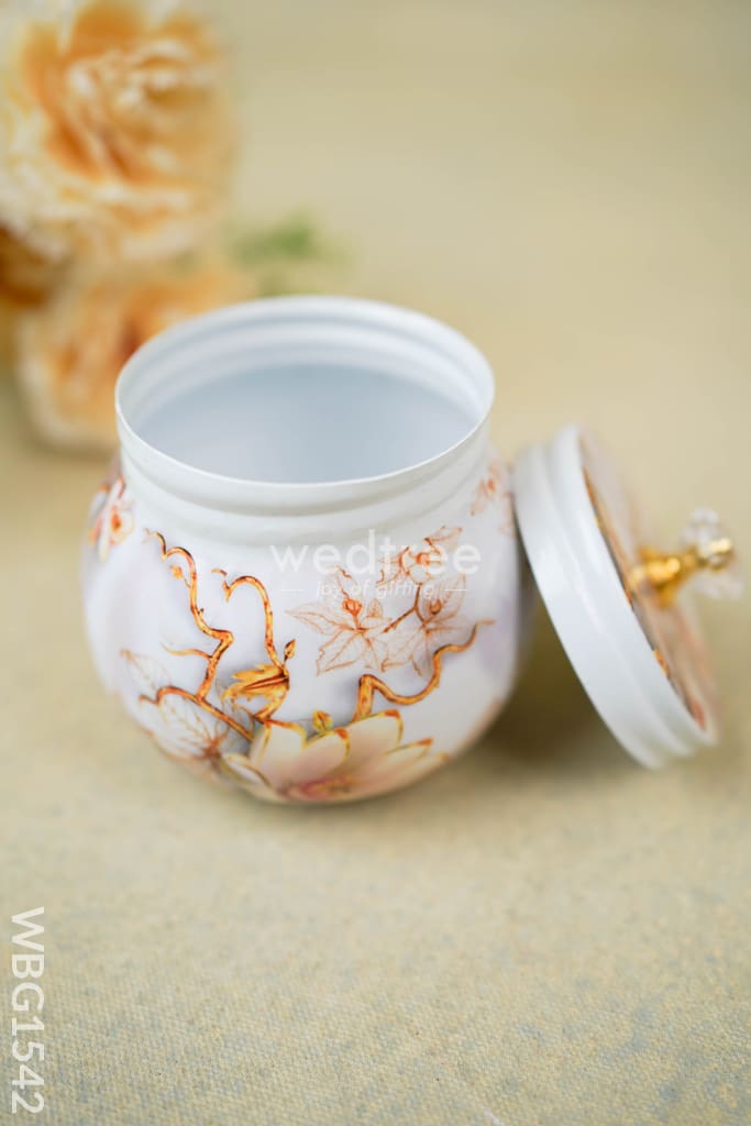 Metal Dry Fruit Jar with Lid - WBG1542