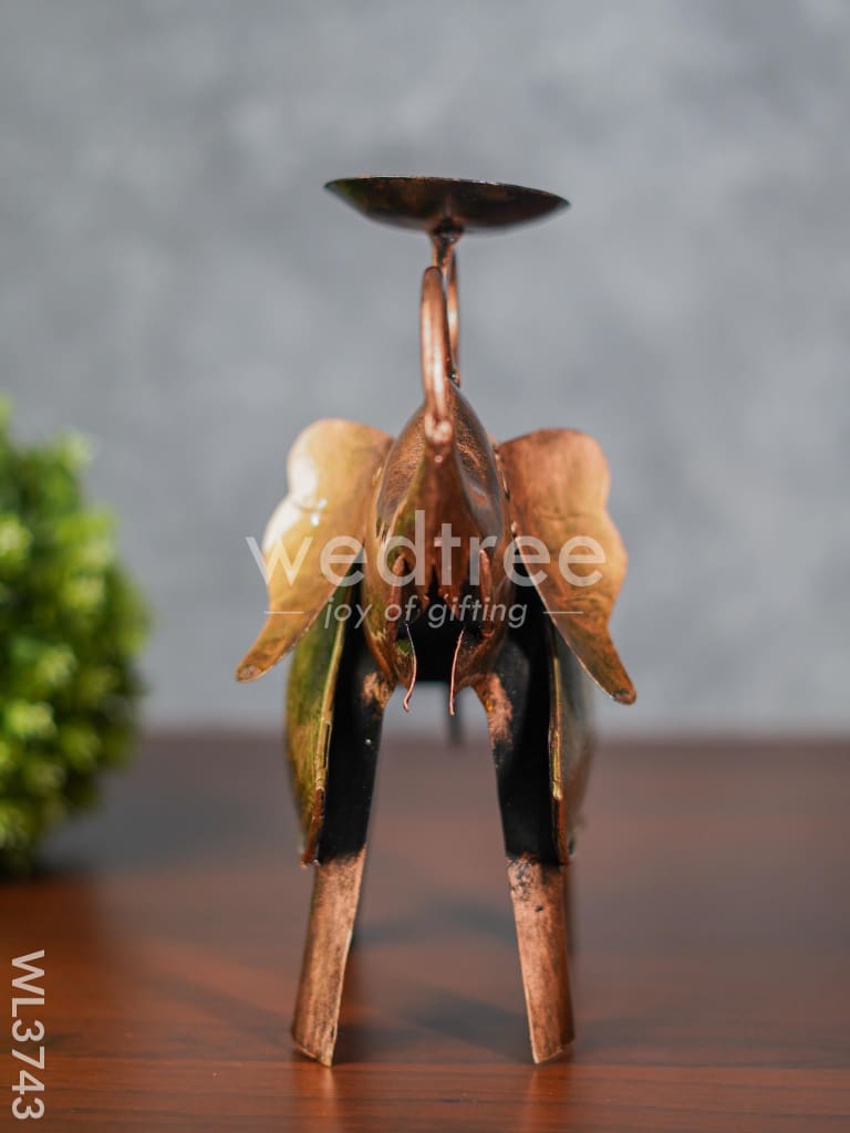 Metal Elephant T-light holder - WL3743