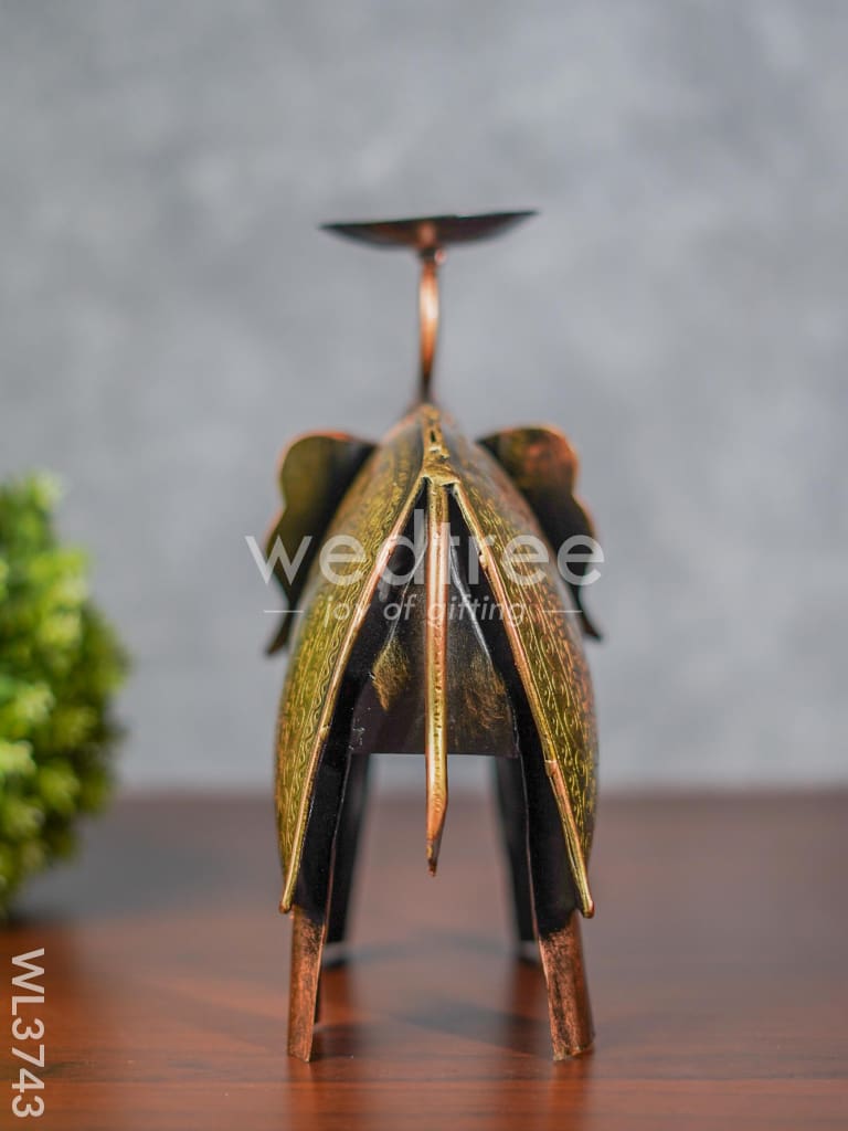 Metal Elephant T-light holder - WL3743