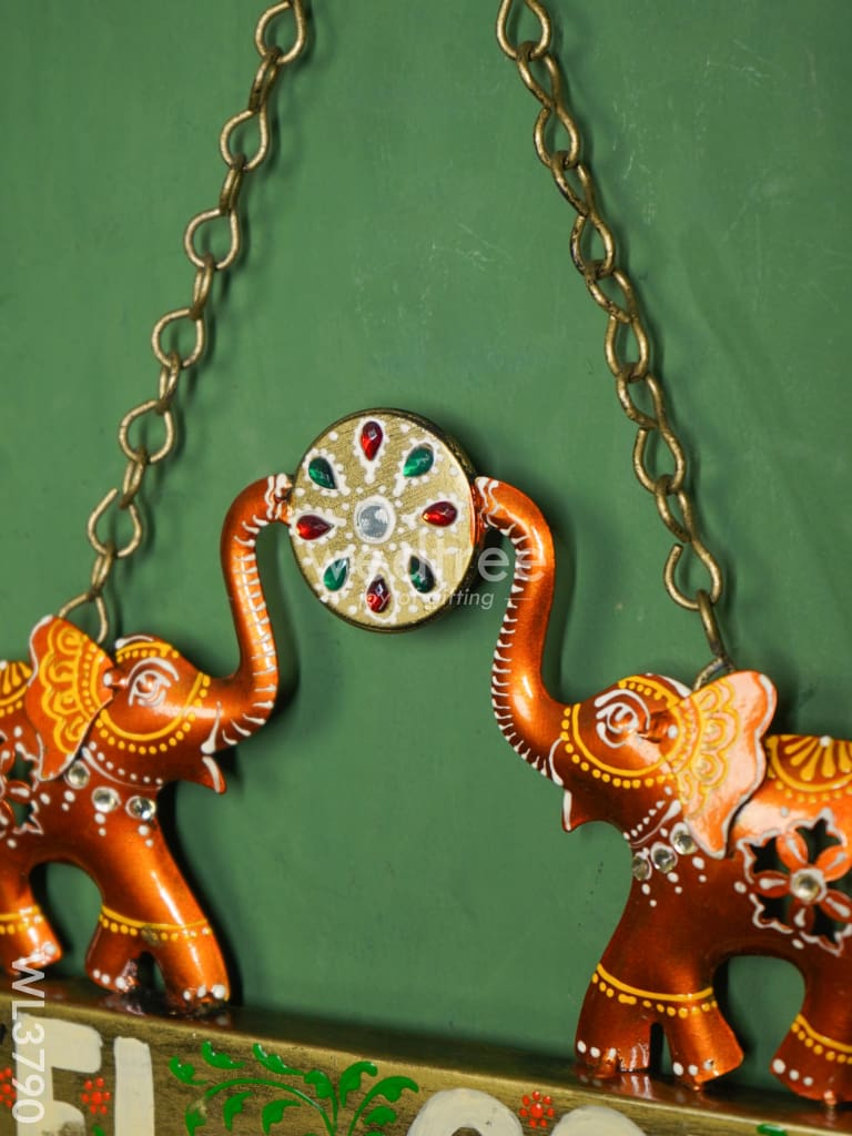 Metal Elephant Wall Hanging Key Hanger - WL3790