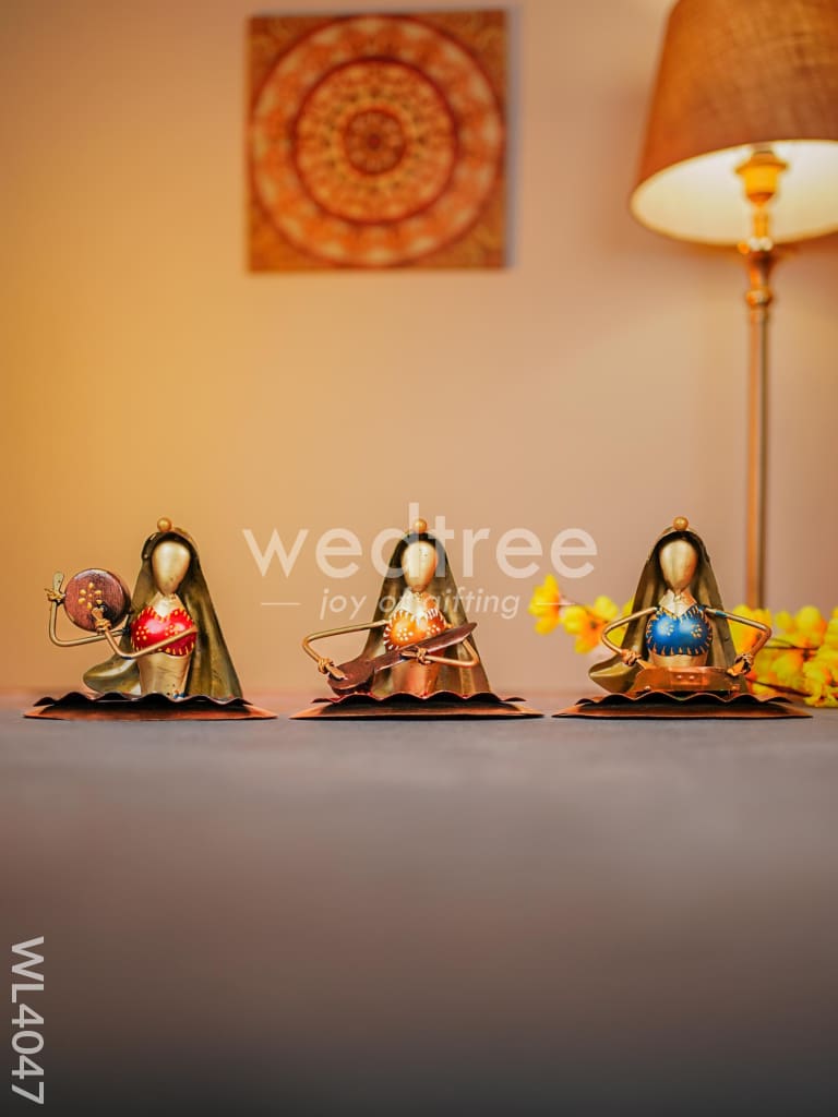 Metal Folk Women Musicians - Set of 3 - WL4047