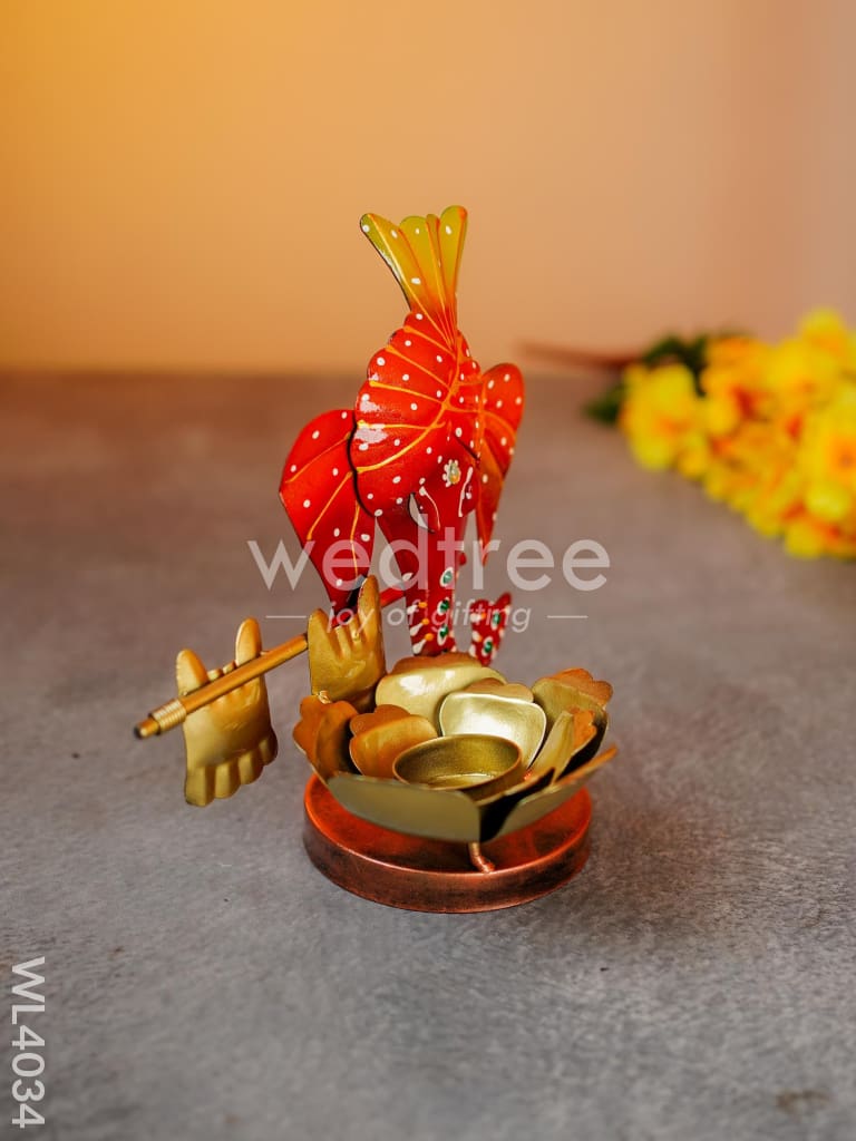 Metal Ganesha T-Light Holder - WL4034