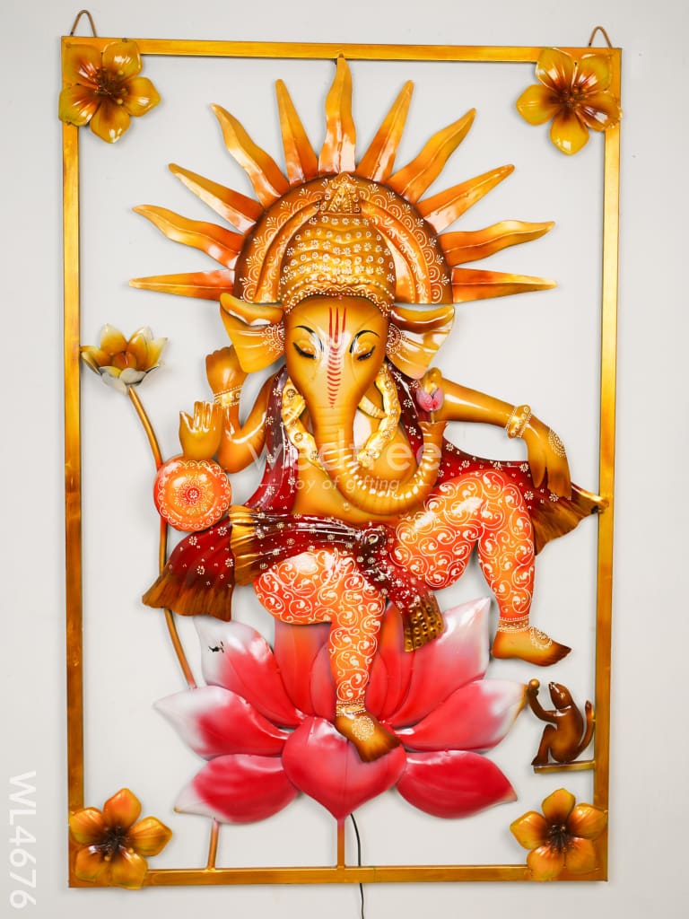 Metal Ganesha Wall Decor - WL4676