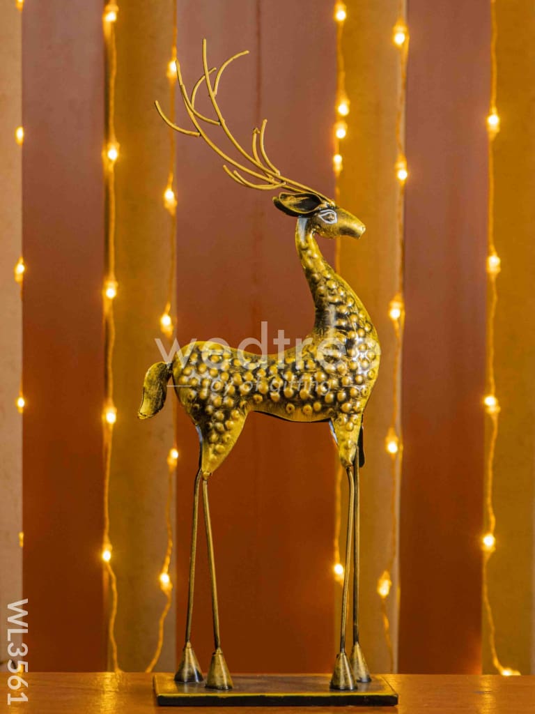 Metal Golden Deer - Set of 2 - WL3561