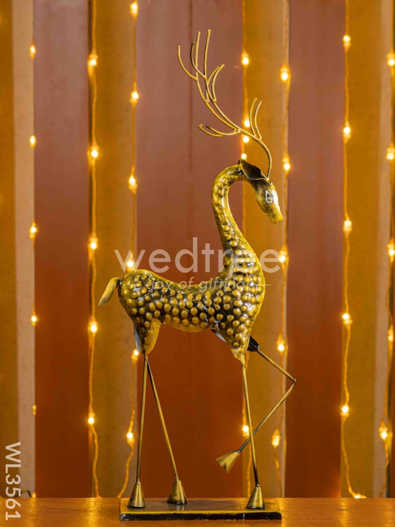 Metal Golden Deer - Set of 2 - WL3561