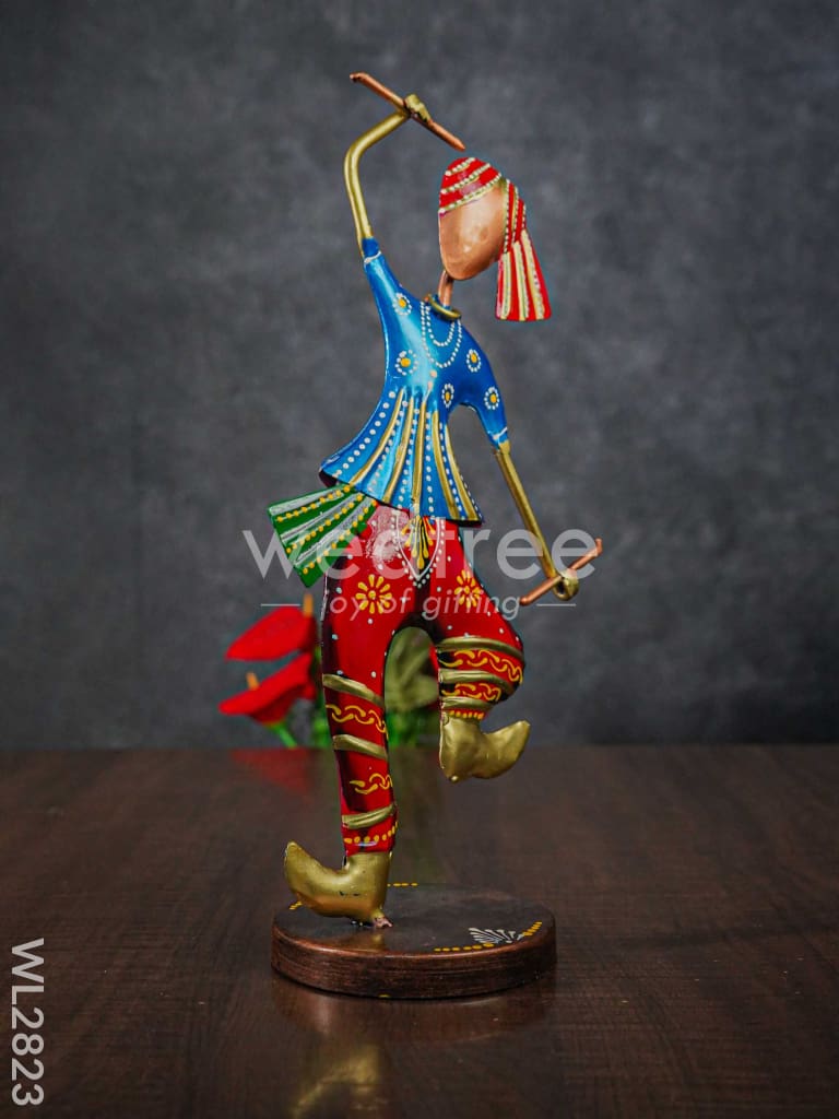 Metal Hand Painted Dandiya Dolls - Set of 2 - WL2823