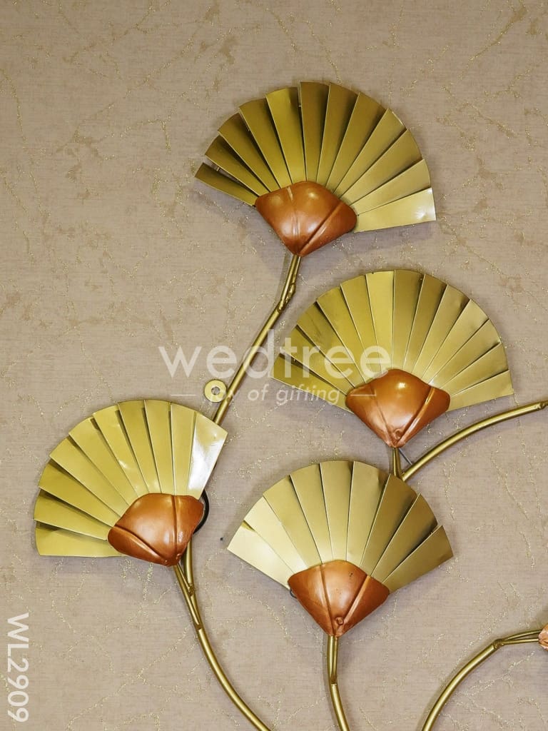 Metal Hand Painted Floral Wall Hanging - WL2909
