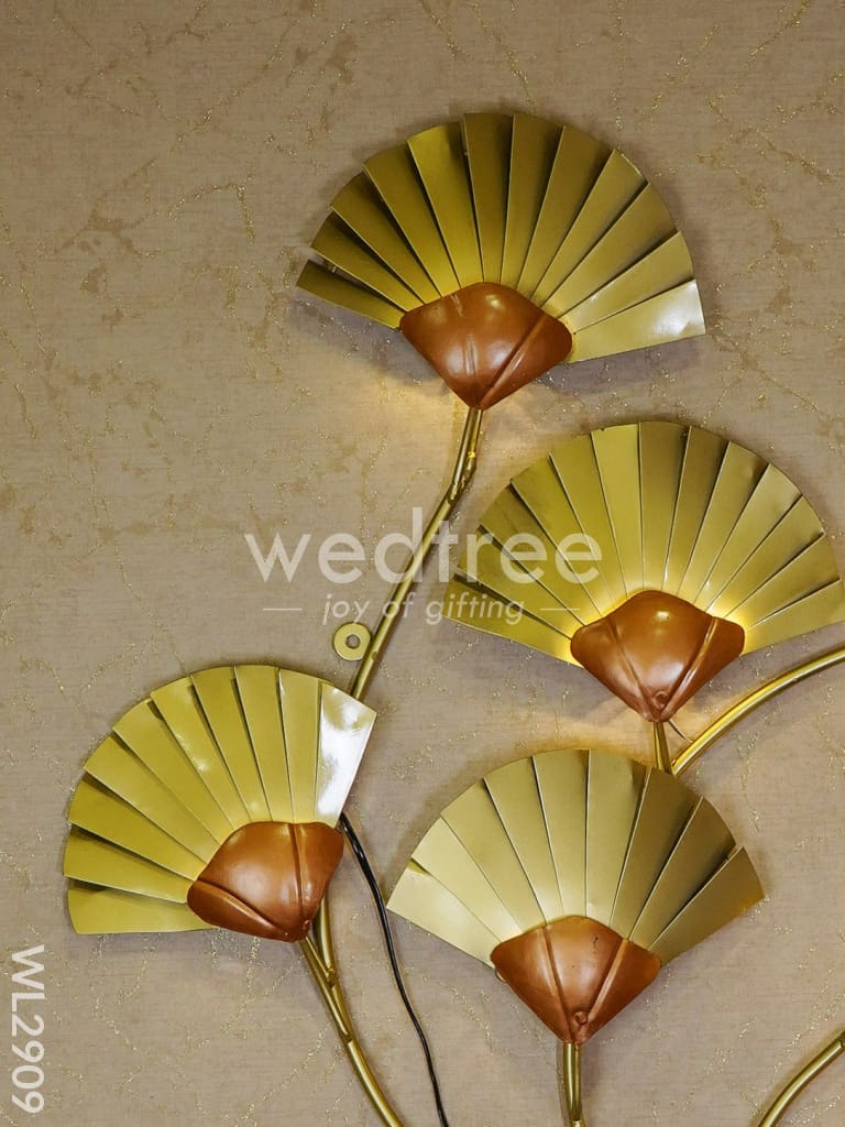 Metal Hand Painted Floral Wall Hanging - WL2909