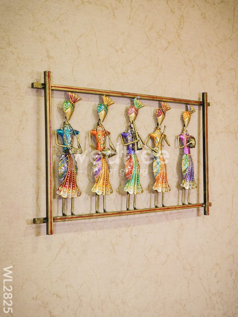 Metal Hand Painted Musicians on Frame - WL2825