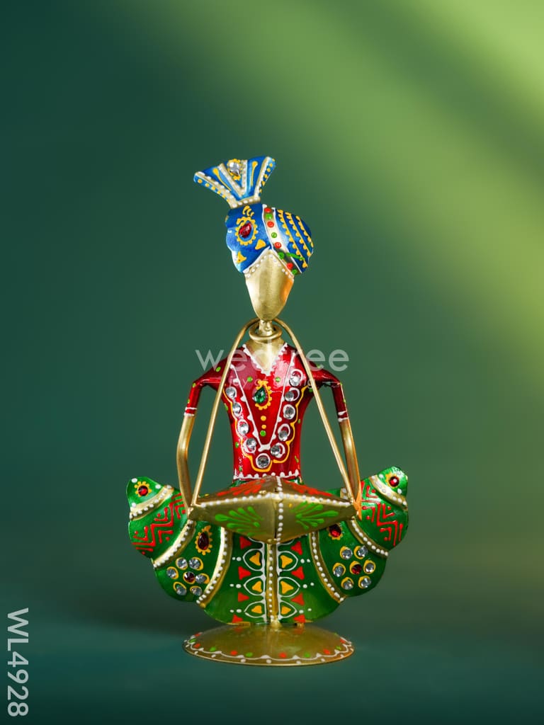 Metal Hand Painted Musicians - Turban Men - Set of 3 - WL4928