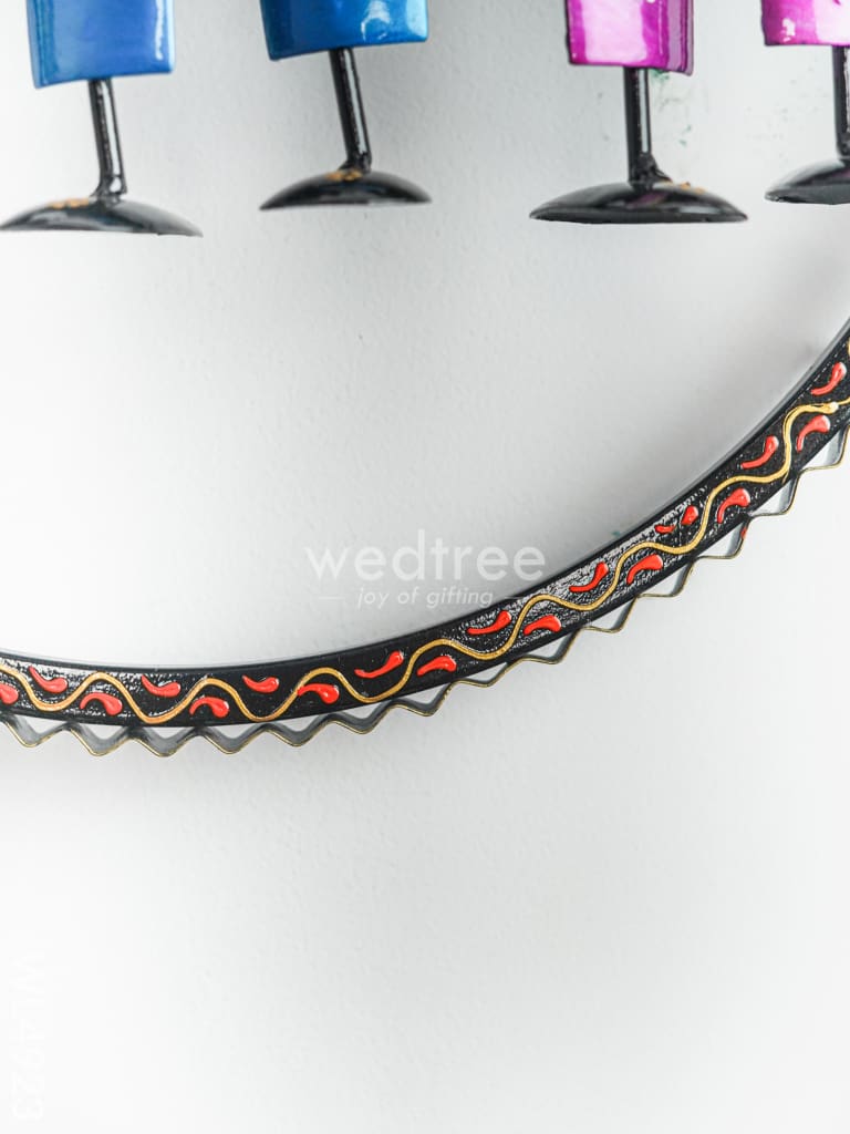 Metal Hand Painted Rajasthani Musicians Wall Hanging - WL4923